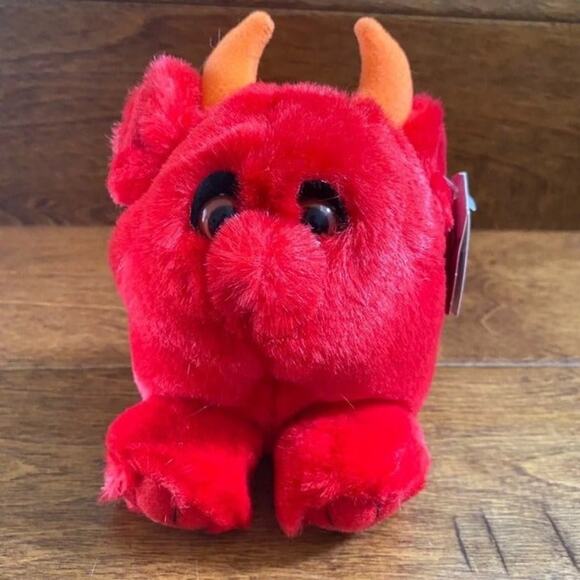 SWIBCO Puffkins Vintage 1990s "Red" Devil Plush - Picture 1 of 4